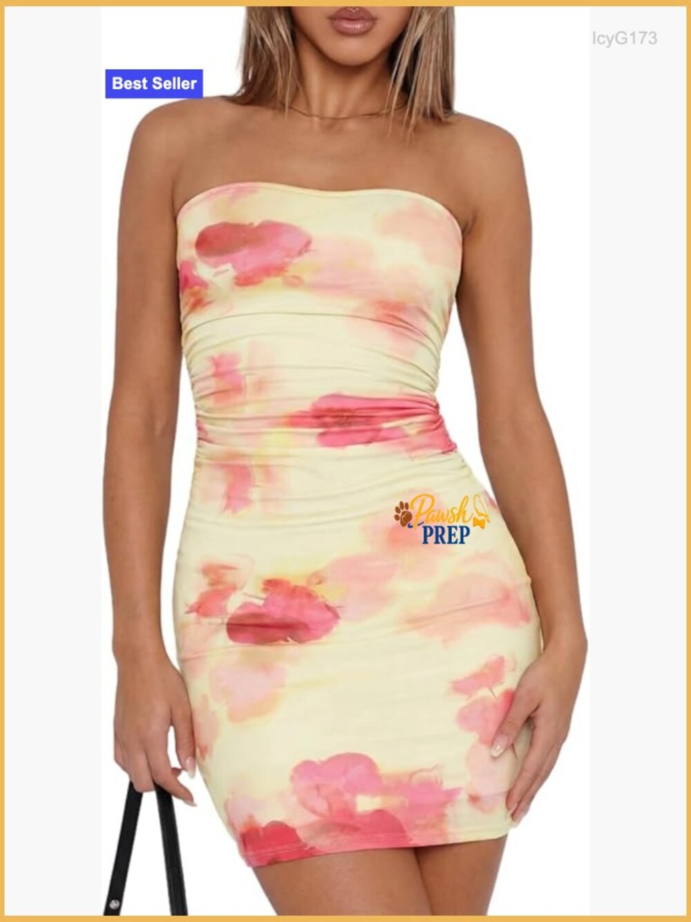 Strapless Tube Top Ruched Bodycon Mini Dress Party Night Out Club